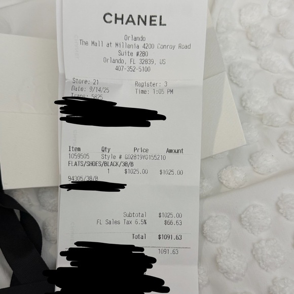 CHANEL Black Leather Patent Toe Ballet Flats 38 BNIB - Picture 14 of 14